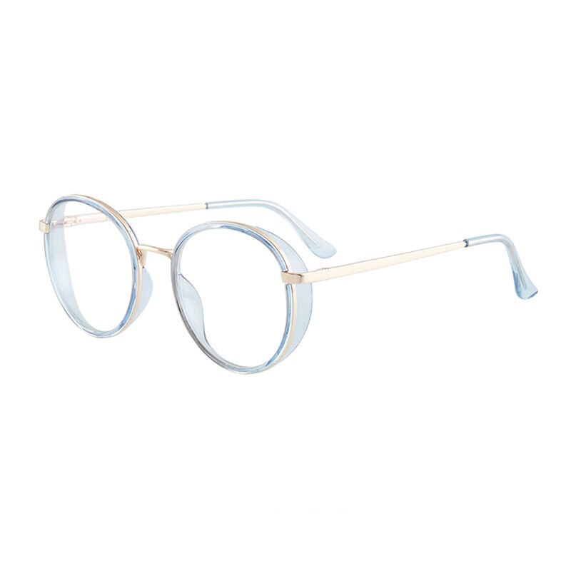 Hotony Women's Full Rim TR 90 Resin Round Frame Eyeglasses 7028 Full Rim Hotony Blue  