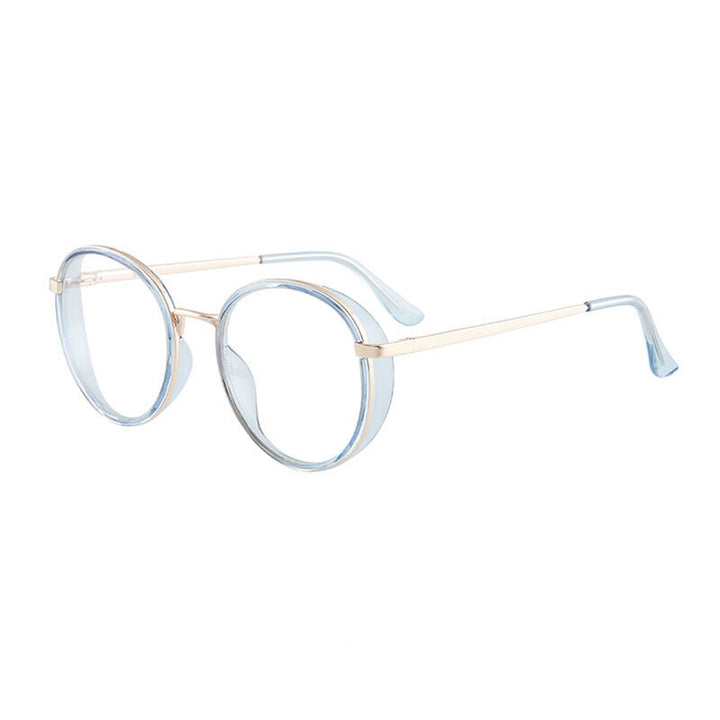 Hotony Women's Full Rim TR 90 Resin Round Frame Eyeglasses 7028 Full Rim Hotony Blue  