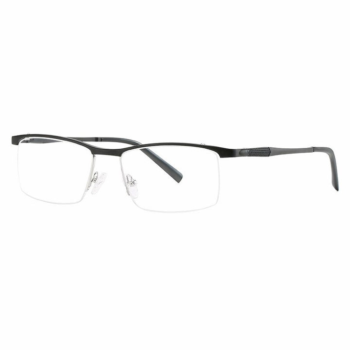 Hotochki Unisex Semi Rim Aluminum Magnesium Alloy Frame Eyeglasses 6303 Semi Rim Hotochki   