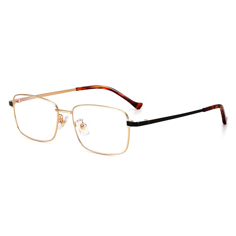 Hotochki Unisex Full Rim Alloy Frame Eyeglasses 0576 Full Rim Hotochki Black Gold  