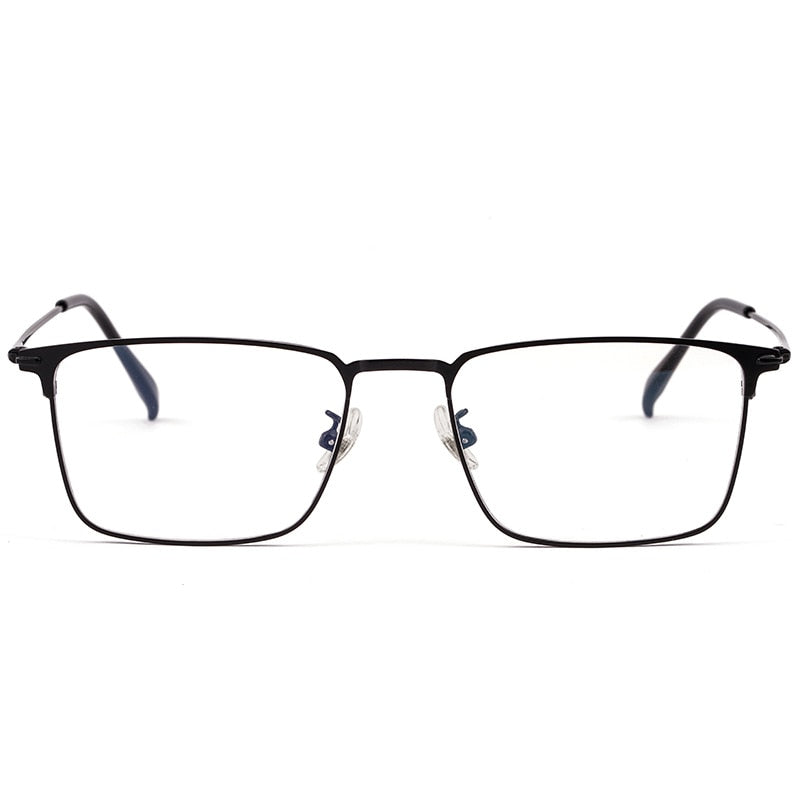 Yimaruili Men's Full Rim Square Two Tone Titanium Plated Frame Eyeglasses Y0606 Full Rim Yimaruili Eyeglasses   