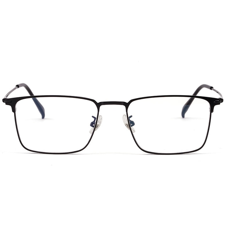 Yimaruili Men's Full Rim Square Two Tone Titanium Plated Frame Eyeglasses Y0606 Full Rim Yimaruili Eyeglasses   