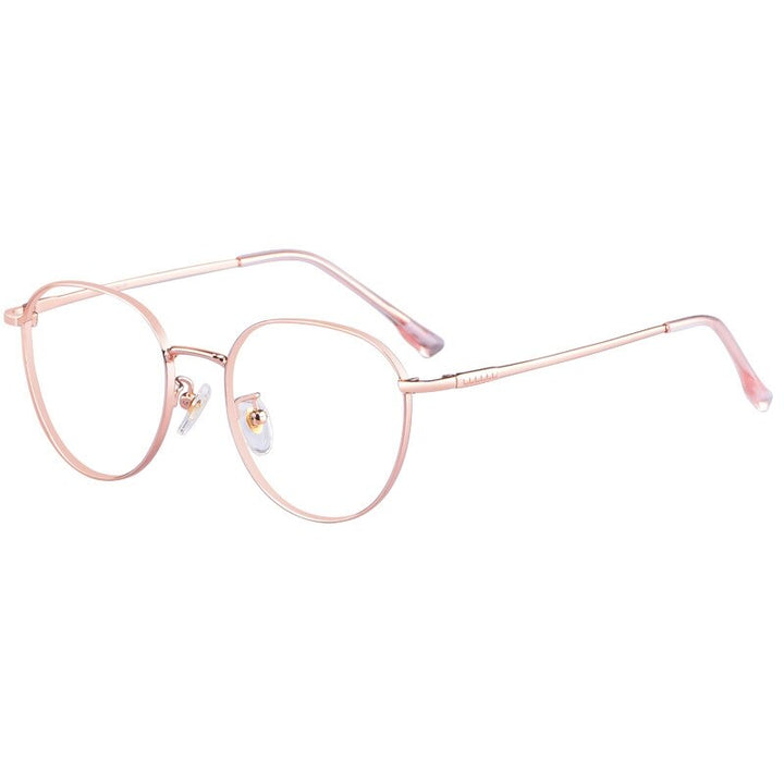 Yimaruili Unisex Full Rim β Titanium Round Frame Eyeglasses 80047 Full Rim Yimaruili Eyeglasses   