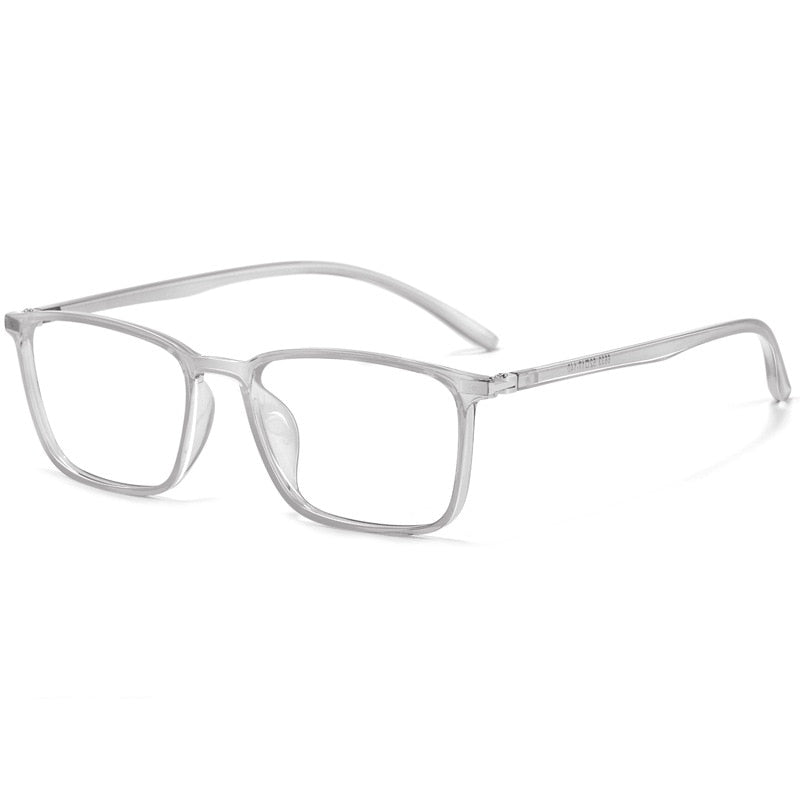 Yimaruili Unisex Full Rim TR 90 Resin Frame Eyeglasses 6633 Full Rim Yimaruili Eyeglasses Transparent Gray  