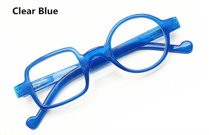 Unisex Reading Glasses 26g One Round One Square Reading Glasses SunSliver +100 Clear Blue 
