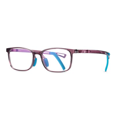 Ralferty Kids' Eyeglasses Flexible Tr90 D5109 Frame Ralferty C4 Clear Purple  