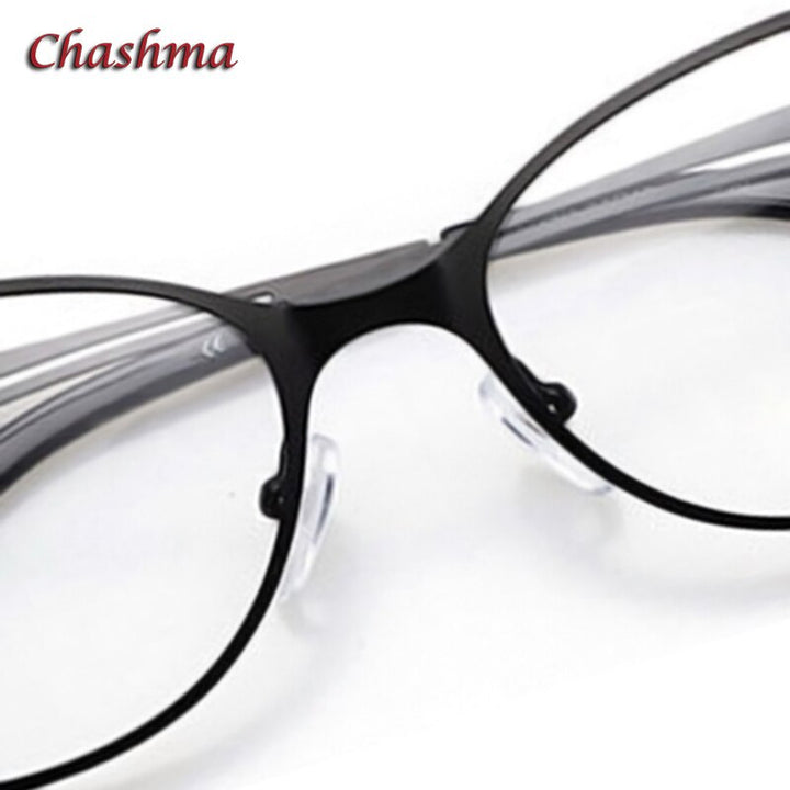 Chashma Ochki Women's Full Rim Square Cat Eye Alloy Eyeglasses 4104 Full Rim Chashma Ochki   