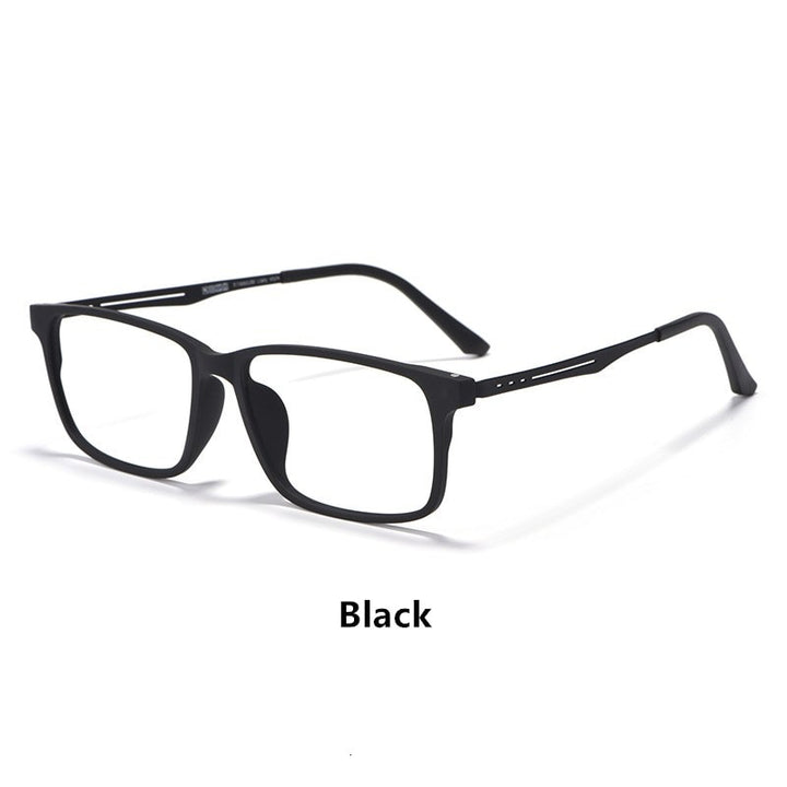 Yimaruili Unisex Eyeglasses Plastic Titanium 8g Large Glasses 8838 Frame Yimaruili Eyeglasses Black  