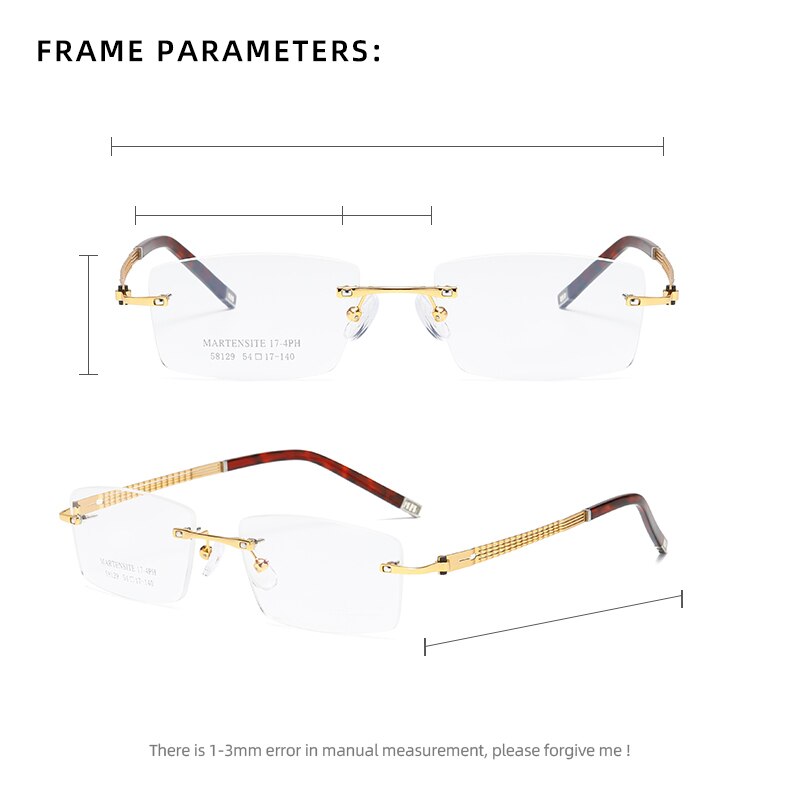 Zirosat 58129 Square Rimless Eyeglasses - Upgrade Your Eyewear Game ...