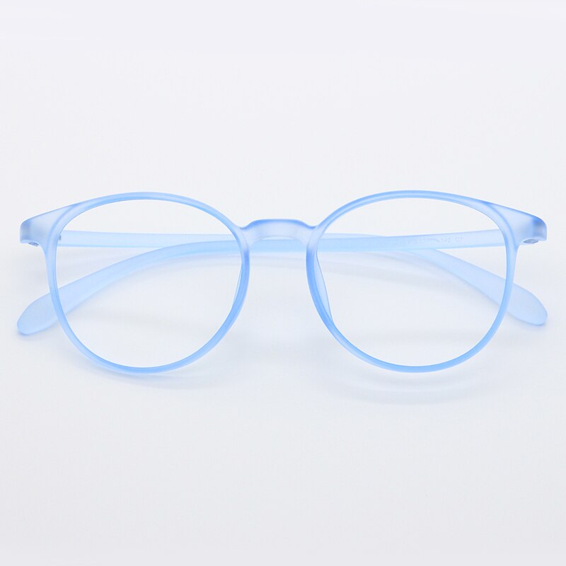 Unisex Full Rim Round TR-90 Titanium Frame Eyeglasses My7003 Full Rim Bclear Light blue  