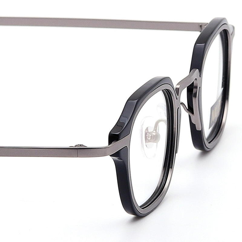 Muzz Men's Full Rim Square Round Acetate Eyeglasses – FuzWeb