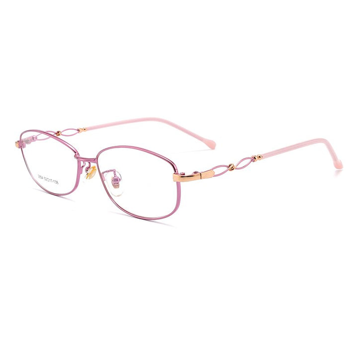 Women's Full Rim Alloy Frame Eyeglasses Sc2854 Full Rim Bclear Pink  