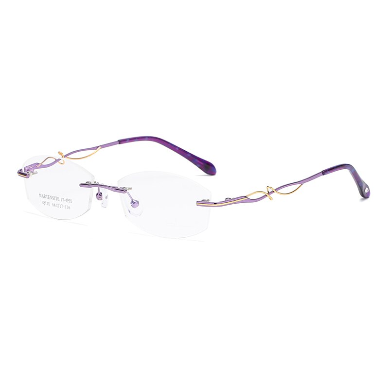 Zirosat 58125 Women's Eyeglasses Rimless Gold Rimless Zirosat purple  