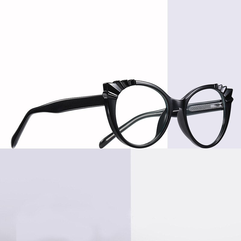 Reven Jate Women's Eyeglasses 3510 Tr-90 Cat Eye Full Rim Flexible Full Rim Reven Jate   