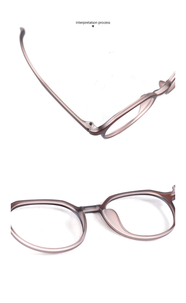 Hdcrafter Unisex Full Rim Round TR 90 Acetate Frame Eyeglasses Ps1066 Full Rim Hdcrafter Eyeglasses   