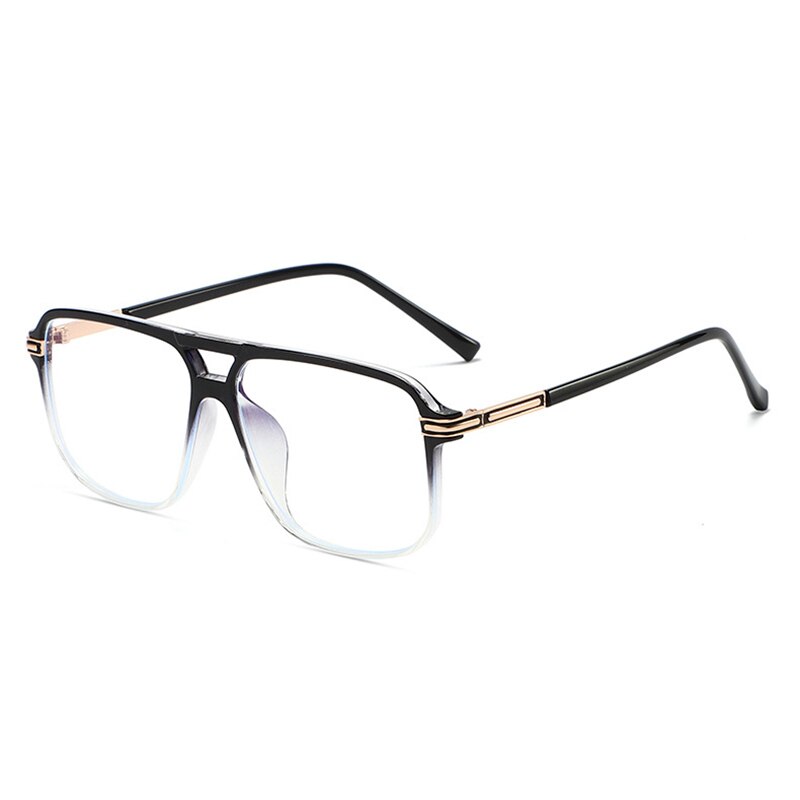 Handoer Unisex Full Rim Round Square Double Bridge Tr 90 Eyeglasses 260 Full Rim Handoer C13  