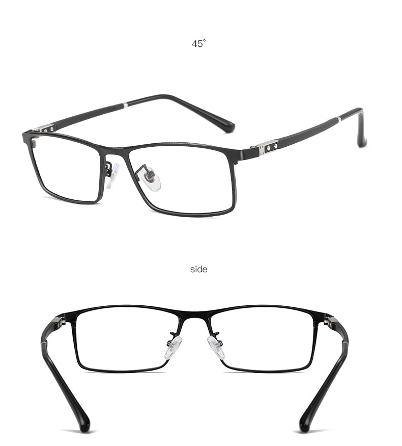 Aidien Men's Custom Lens Semi Rim Alloy Frame Eyeglasses AR5055 Semi Rim Aidien Plain 2  