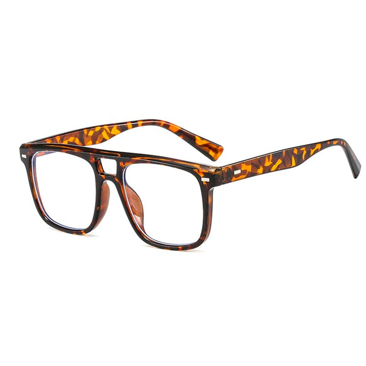 Hotochki Unisex Full Rim PC Plastic Resin Frame Eyeglasses 3510 Full Rim Hotochki Leopard  