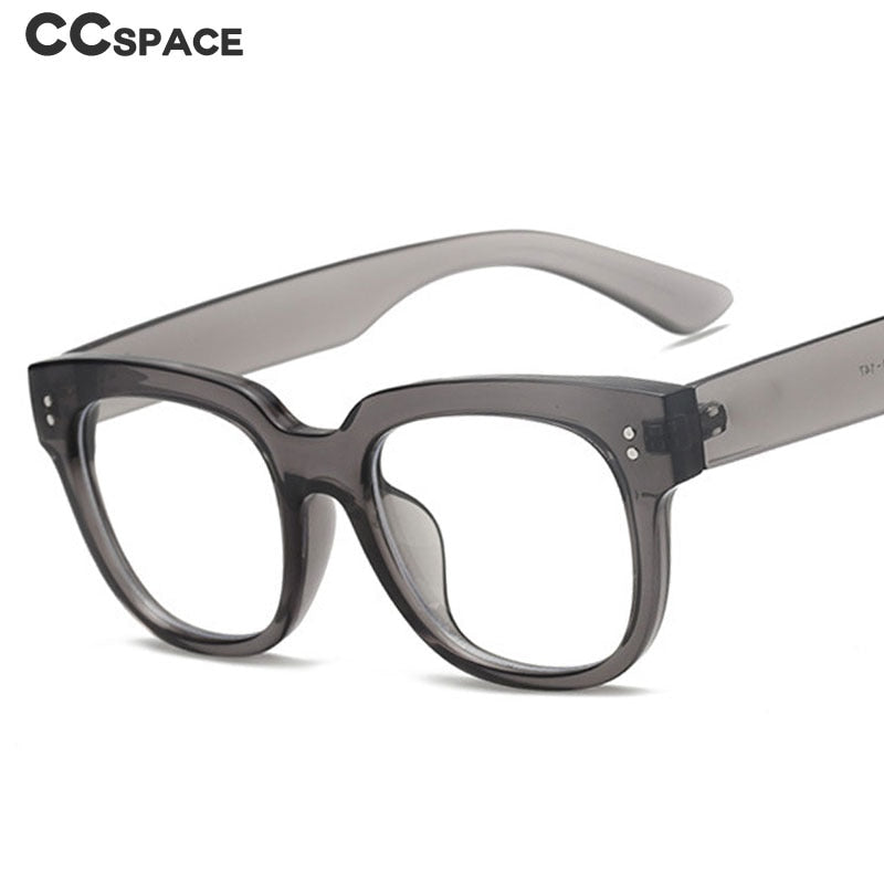 CCSpace Unisex Full Rim Square Rectangle Resin Alloy Rivet Frame Eyeglasses 47086 Full Rim CCspace   