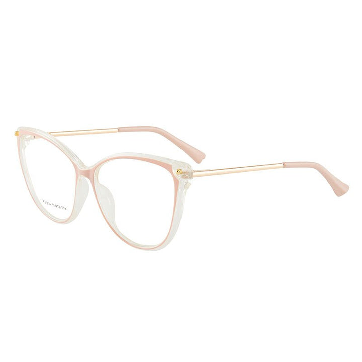 Hotony Women's Full Rim TR 90 Resin Cat Eye Frame Eyeglasses 7014 Full Rim Hotony Pink  
