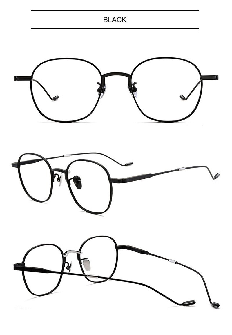 Aissuarvey Unisex Full Rim IP Titanium Frame Eyeglasses Full Rim Aissuarvey Eyeglasses   