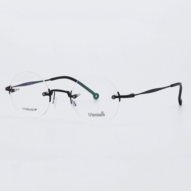 Aissuarvey Rimless Oval Titanium Frame Eyeglasses Unisex Rimless Aissuarvey Eyeglasses   
