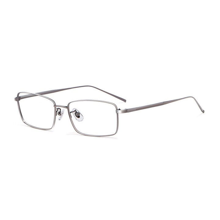 Hotochki Unisex Full Rim Beta Titanium Electro Plated Frame Eyeglasses 10109 Full Rim Hotochki gray  
