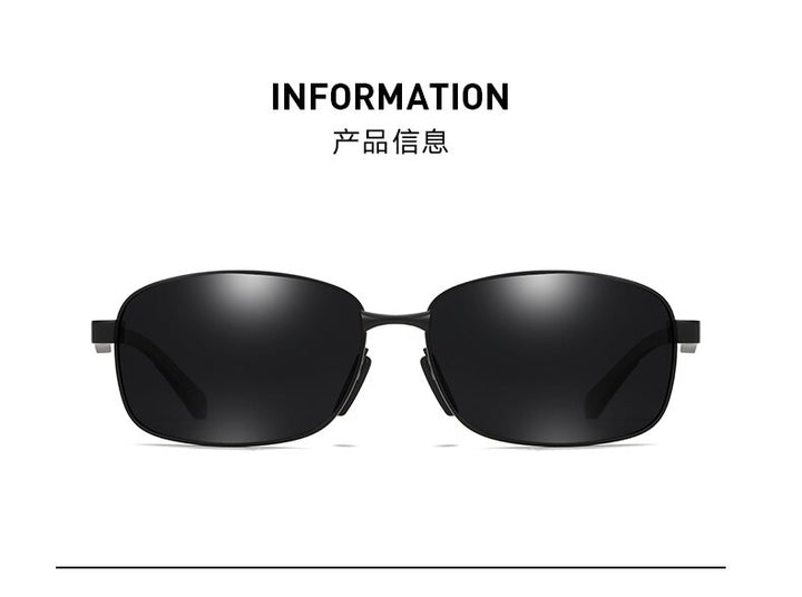 Aidien Men's Semi Rim Alloy Aluminum Magnesium Frame Sunglasses 7755 Sunglasses Aidien   