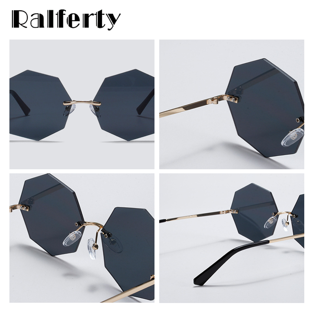Ralferty Women's Steampunk Polygon Sunglasses WK005 Sunglasses Ralferty   