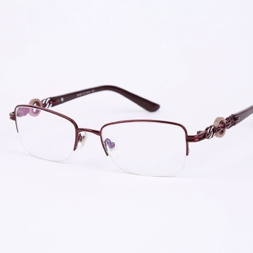 Oveliness Women's Semi Rim Square Alloy Eyeglasses Bv4097 Semi Rim Oveliness   