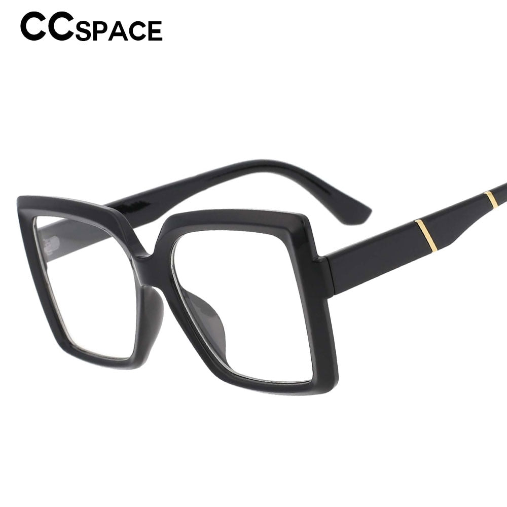 CCspace Women's Full Rim Oversize Square Resin Frame Eyeglasses 53319 Full Rim CCspace   