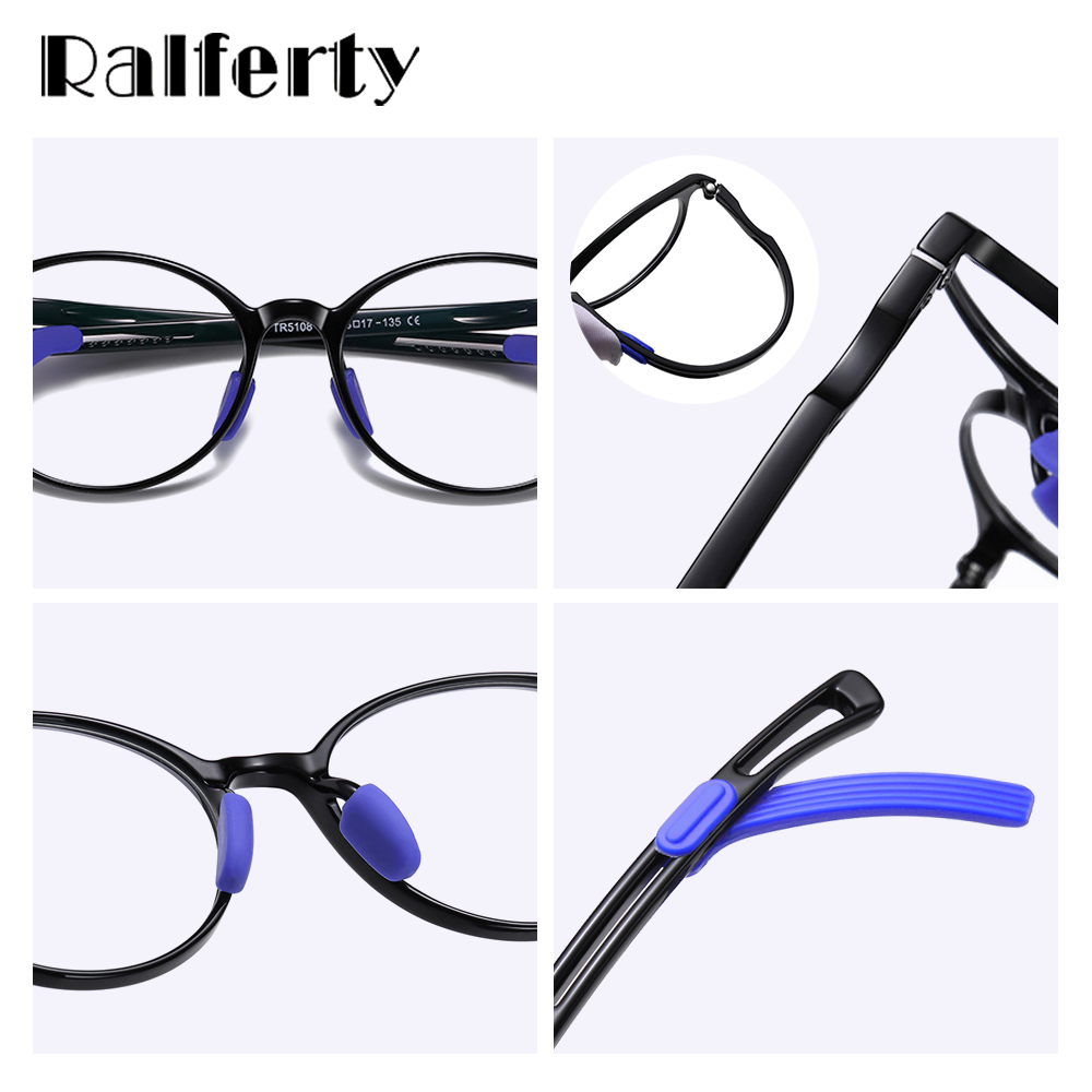 Ralferty Kids' Eyeglasses Ultra-Light Tr90 D5108 Frame Ralferty   
