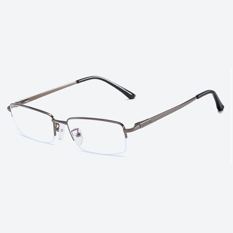 Handoer Unisex Semi Rim Rectangle Alloy Eyeglasses Semi Rim Handoer   
