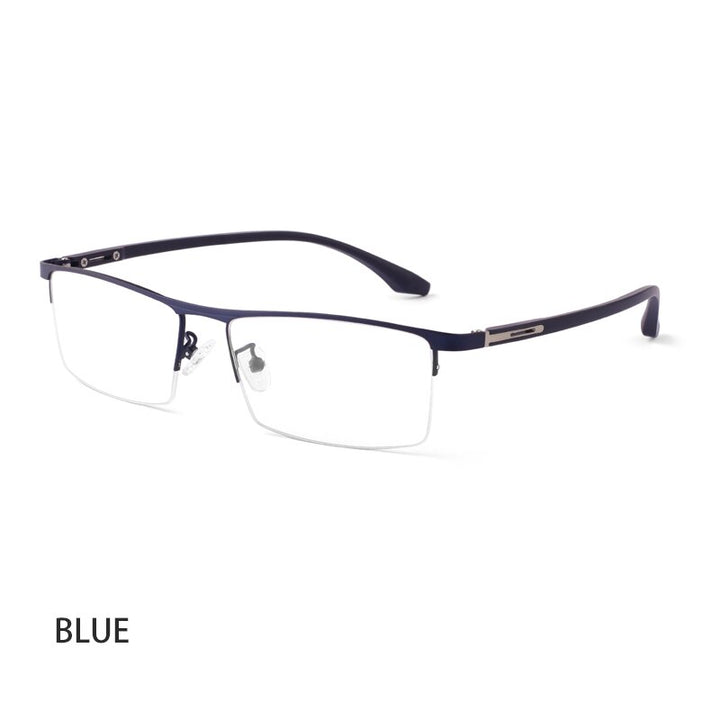 Hotochki Unisex Semi Rim Alloy Frame Eyeglasses P9001 Semi Rim Hotochki Blue  