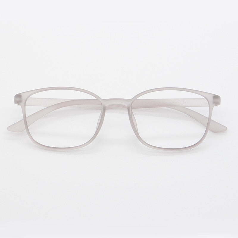 Unisex Full Rim Rectangular TR-90 Titanium Frame Eyeglasses My7010 Full Rim Bclear Matte gray  