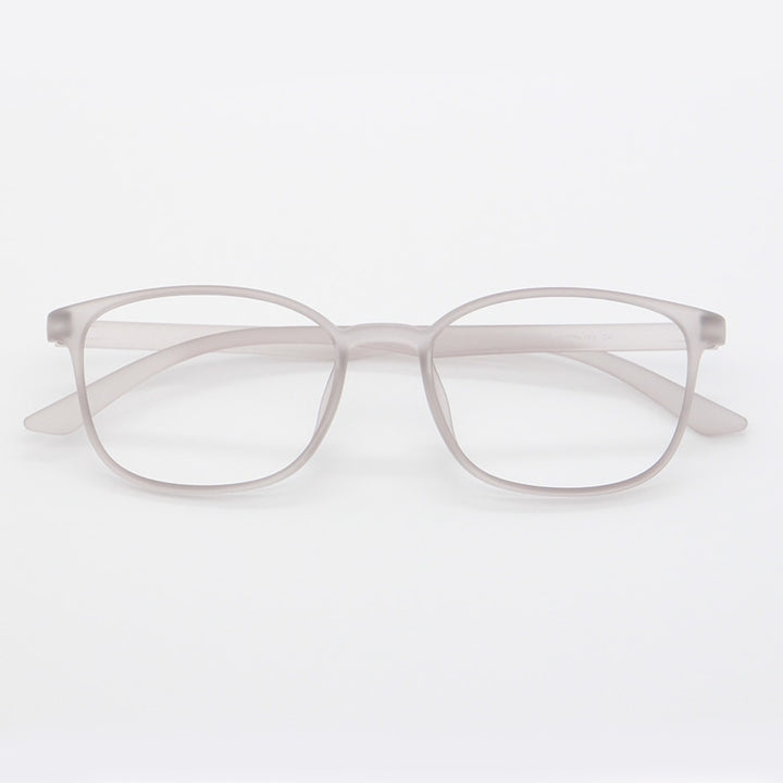 Unisex Full Rim Rectangular TR-90 Titanium Frame Eyeglasses My7010 Full Rim Bclear Matte gray  