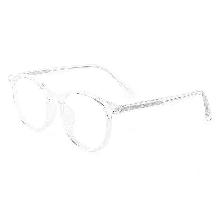 KatKani Unisex Full Rim  TR 90 Resin Round Frame Eyeglasses Mz019 Full Rim KatKani Eyeglasses Transparent  