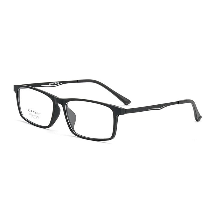 Hotony Unisex Full Rim TR 90 B Titanium Square Frame Eyeglasses 9830 Full Rim Hotony black  