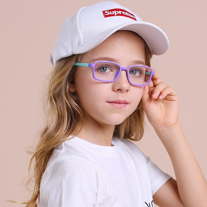 Yimaruili Unisex Children's Full Rim Silicone Frame Eyeglasses F8244 Full Rim Yimaruili Eyeglasses   