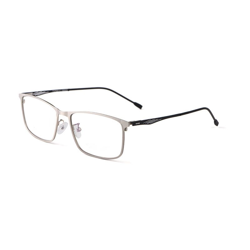 Hotochki Men's Full Rim Alloy Frame Eyeglasses 8835 Full Rim Hotochki Silver  