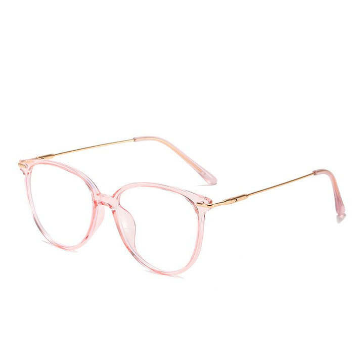 KatKani Unisex Full Rim Myopic Anti Blue Light Reading Glasses Pink K1696 Reading Glasses KatKani Eyeglasses Pink -0.50 