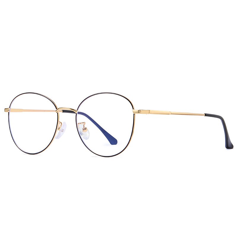 Reven Jate 1918 Unisex Eyeglasses Anti Blue Ray Light Blocking Full Rim Alloy Metal Full Rim Reven Jate   