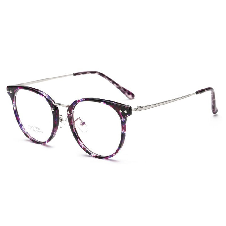 Oveliness Unisex Full Rim Round Tr 90 Titanium Alloy Eyeglasses 2647 Full Rim Oveliness   