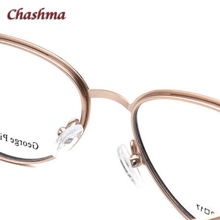 Chashma Ochki Women's Full Rim Triangel Cat Eye Alloy Eyeglasses 806 Full Rim Chashma Ochki   