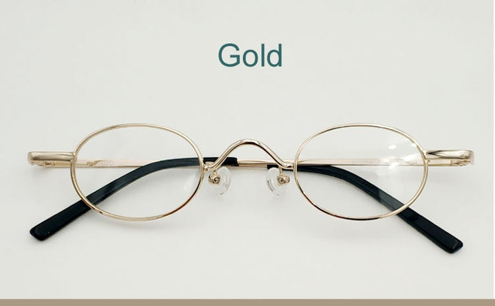 Unisex Oval Full Rim Reading Glasses Alloy Frame Reading Glasses Yujo China 0 Gold