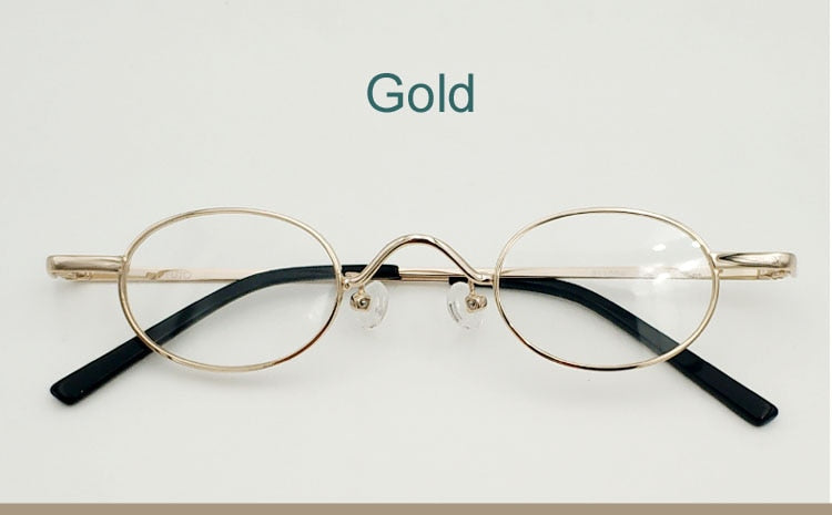 Yujo Unisex Oval Full Rim Reading Glasses Alloy Y026 Reading Glasses Yujo China 0 Gold
