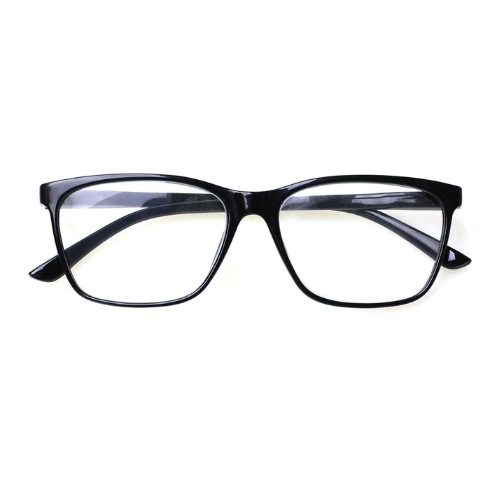 Henotin Unisex Reading Glasses Eyeglasses Stylish Rectangular Spring Hinge Diopter 3.50 To 6.00 Reading Glasses Henotin +350 black 