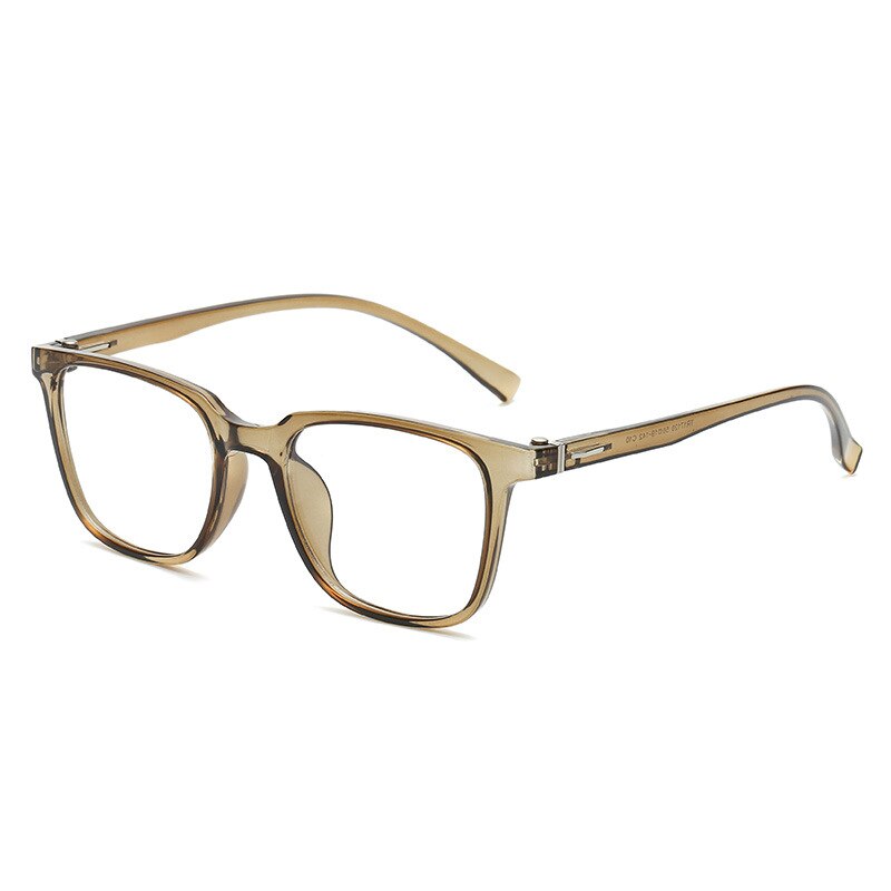 KatKani Unisex Full Rim TR 90 Resin Frame Eyeglasses 17120 Full Rim KatKani Eyeglasses Transparent Tea  