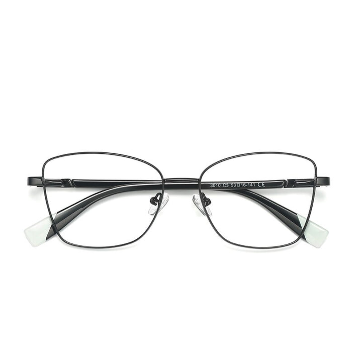 Hotochki Unisex Full Rim Square Alloy Frame Eyeglasses 3010 Full Rim Hotochki black  