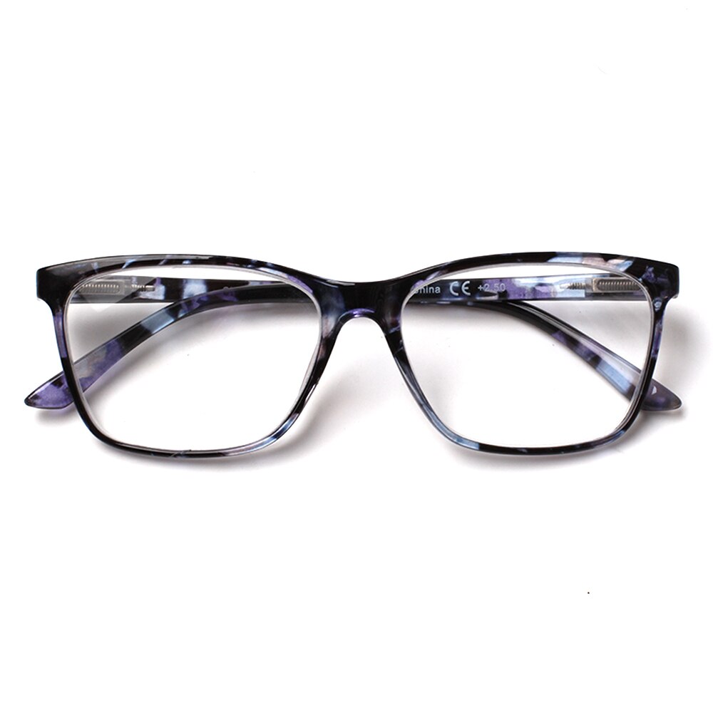 Henotin Eyeglasses Unisex Stylish Rectangular Reading Glasses Spring Hinge Diopter 0 To 1.50 Reading Glasses Henotin 0 black demi 